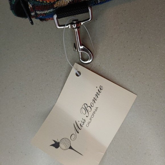 Miss Bonnie California GOLF Tapestry Clutch Purse Cosmetic Bag 7x6" w/Tag Purse - Picture 8 of 12